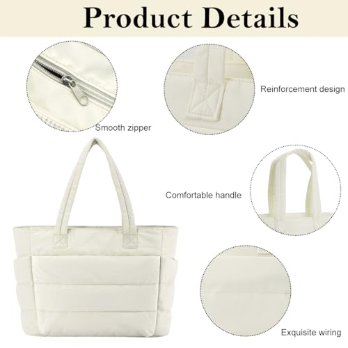 PALAY® Fashion Tote Bag for Women Soft Handbag Lightweight Puffy Travel 15.6 inches Laptop Quilted Shoulder 13.8X6.3x19.3 inches 2PCS PALAY® Fashion Tote Bag for Women Soft Handbag Lightweight Puffy Travel 15.6 inches Laptop Quilted Shoulder 13.8X6.3x19.3 inches 2PCS